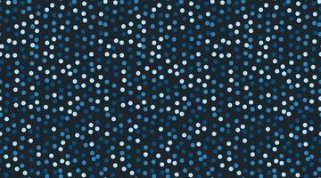 Abstract seamless pattern of blue and white dots on a dark background. Perfect for website backgrounds, textiles, or festive designs. vector
