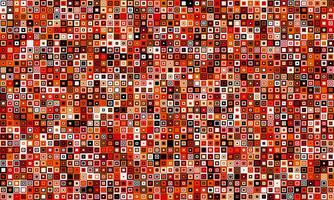 Intricate mosaic of tiny squares in warm earthy tones. A vibrant, abstract texture perfect for backgrounds, website designs, or textile prints. Evokes feelings of warmth, energy, and complexity. vector