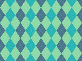 Vibrant teal and mint green argyle pattern. Perfect for backgrounds, textiles, or website designs. This geometric design offers a fresh, modern take on a classic style. vector
