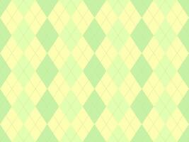 Elegant pastel green and yellow argyle pattern. Perfect for backgrounds, textiles, or presentations. Subtle yet sophisticated, this design evokes feelings of calm and spring. vector
