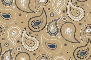 A paisley pattern on a beige background vector
