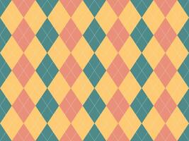 Vibrant argyle pattern in muted pastel tones. Perfect for backgrounds, textiles, website designs, and branding. A classic yet modern design offering a sophisticated and playful aesthetic. vector