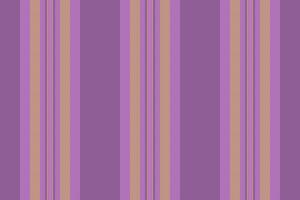 Comfort background fabric pattern, vintage texture vertical. Outside seamless textile stripe lines in purple and amber colors. vector
