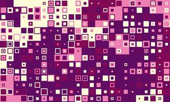 Abstract geometric background featuring a vibrant mosaic of pink, purple, and cream squares. Ideal for tech, design, and presentation projects evokes concepts of data, pixels, or modern art. vector