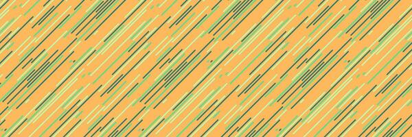 Dynamic abstract background with diagonal lines in vibrant orange, green, and yellow hues. Perfect for modern designs, technology concepts, speed and motion representations, or as a textured overlay. vector