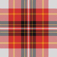 Modern tartan plaid design featuring bold checks and vibrant colors. Perfect for stylish apparel, cozy blankets, or striking fabric prints with a retro flair. vector