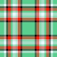 A green and red plaid fabric pattern vector