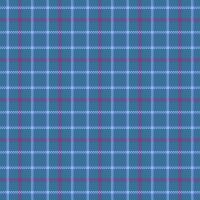 Towel fabric pattern background, small seamless tartan. 1960s check plaid texture textile in cyan and purple colors. vector