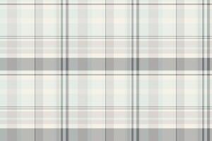 Linen pattern textile check, throw tartan texture. Bedding plaid fabric seamless background in white and linen colors. vector