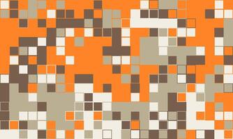 Abstract geometric mosaic pattern in vibrant orange, brown, and beige tones. Ideal for backgrounds, website design, or textile prints. vector