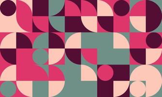 A pink and green abstract pattern with circles vector