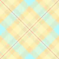 Pastel plaid pattern. Soft, light colors create a calming, cheerful aesthetic. Ideal for backgrounds, textiles, branding, and springsummer designs. Evokes feelings of serenity and optimism. vector