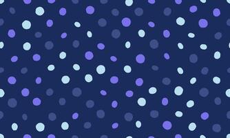 Abstract seamless pattern with scattered pastel dots on a navy blue background. Perfect for textile prints, website backgrounds, or playful branding. Evokes feelings of serenity and whimsy. vector