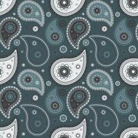 Flower pattern of pastel bohemian. Botanical horizontal in delicate nature. Flourish endless with henna designer. vector