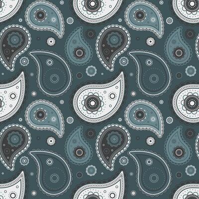 Flower pattern of pastel bohemian. Botanical horizontal in delicate nature. Flourish endless with henna designer.