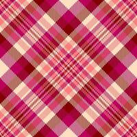Vibrant pink and red plaid pattern. Perfect for textile design, fashion, and branding. This seamless texture offers a bold, geometric aesthetic with a touch of classic charm. vector