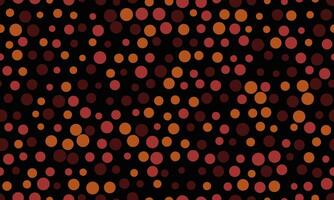 Abstract autumnal pattern of varying sized circles on a black background. Perfect for website backgrounds, textile design, or fallthemed projects. Evokes a sense of warmth and subtle movement. vector