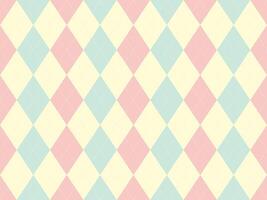 Delightful pastel argyle pattern. Perfect for backgrounds, textiles, or branding projects seeking a soft, feminine, and playful aesthetic. This seamless design offers versatility and visual appeal. vector