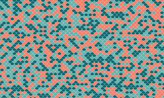 Abstract coral and teal scales pattern. Perfect for fashion, textile design, or vibrant backgrounds. This repeating geometric design offers a modern, stylish texture with subtle visual interest. vector