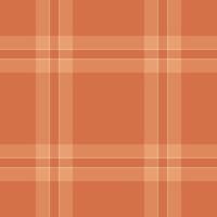 Yuletide check plaid textile, honey tartan seamless. Manufacture fabric texture pattern background in orange and light colors. vector
