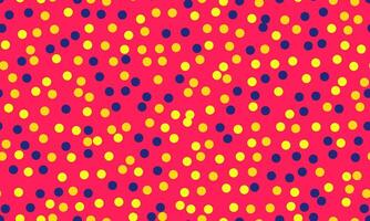 Vibrant confetti pattern in yellow and navy on a bold pink background. Perfect for celebratory designs, backgrounds, textiles, or playful branding. vector