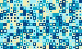 Abstract geometric pattern with vibrant blue and yellow squares. Ideal for backgrounds, website designs, or textile prints. vector