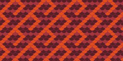 Abstract seamless pattern. Vibrant orange and maroon scales create a textured, geometric design. Ideal for textile prints, website backgrounds, or decorative projects. vector