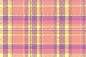 Pop plaid textile tartan, silk background seamless fabric. Magazine pattern texture check in magenta and red colors. vector