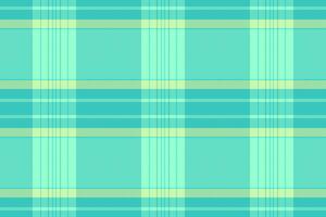 Luxurious seamless background, classic plaid check texture. Strip textile pattern tartan fabric in teal and mint colors. vector