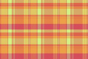 Cutout pattern texture fabric, amazing check seamless . Creative background textile plaid tartan in red and orange colors. vector