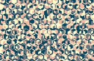 Abstract geometric seamless pattern. Complex interplay of pastel cubes creates a dynamic, modern design ideal for backgrounds, textiles, or website design. vector
