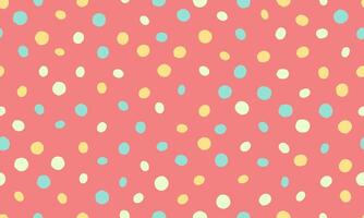 A colorful polka dot pattern on a pink background vector