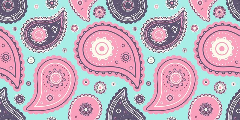 Fashionable wear to horizontal surface. Trend springtime paisley material. Artwork persian of botanical idea.