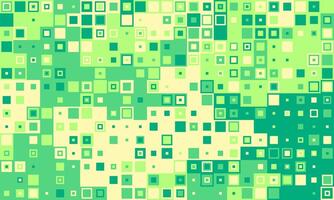 Abstract green and yellow square pixel pattern. Perfect for tech, website backgrounds, presentations, or modern design projects. Represents data, technology, or digital concepts. vector