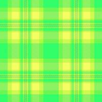 Madras tartan background, loft texture check seamless. Styled textile fabric plaid pattern in green and lime colors. vector