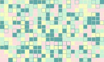 Abstract pastel mosaic background. Randomly arranged squares create a playful, vibrant texture. Perfect for websites, presentations, or textile designs. vector