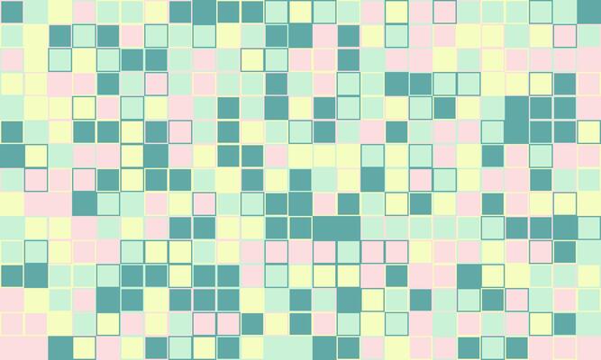 Abstract pastel mosaic background. Randomly arranged squares create a playful, vibrant texture. Perfect for websites, presentations, or textile designs.