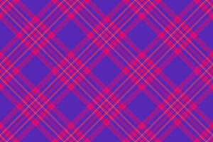 Vibrant diagonal plaid pattern in bold pink and purple hues. Perfect for textile design, fashion, websites, or any project needing a dynamic, geometric background. vector