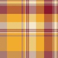 Industry texture seamless , website fabric background pattern. Commerce tartan check plaid textile in red and amber colors. vector