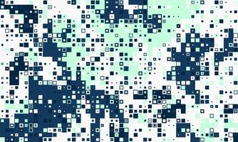Abstract pixelated background. Teal, navy, and white squares create a dynamic, modern design. Perfect for tech, digital, or website backgrounds. Represents data flow, innovation, or technology. vector