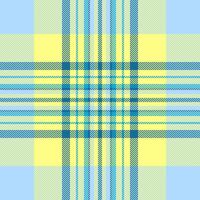 Indoor textile tartan texture, hanukkah pattern check background. Harvest plaid seamless fabric in cyan and yellow colors. vector
