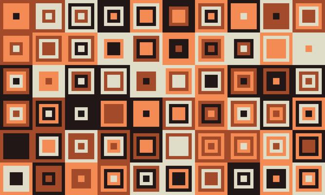 Abstract geometric pattern of nested squares in earthy tones. Perfect for backgrounds, textiles, or modern design projects.