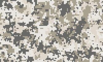 Abstract digital camouflage pattern. Neutral tones blend seamlessly, ideal for backgrounds, textiles, or militarythemed designs. vector