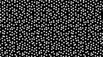 Abstract monochrome polka dot pattern. Densely packed white dots on a black background create a dynamic, textured visual. vector