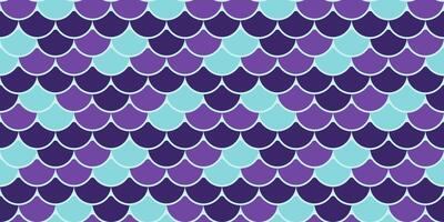 Seamless mermaid scales pattern in vibrant purple and teal. Perfect for textile design, backgrounds, or whimsical branding. vector