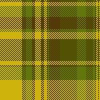 Cosy textile check fabric, quilted background texture seamless. Paisley pattern tartan plaid in yellow and lime colors. vector