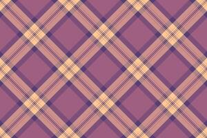 Elegant diagonal plaid pattern in muted purples and creams. Perfect for textile design, website backgrounds, or fashion projects. vector