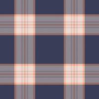 Subtle peach and navy plaid pattern. Elegant textile design ideal for fashion, home decor, and website backgrounds. vector