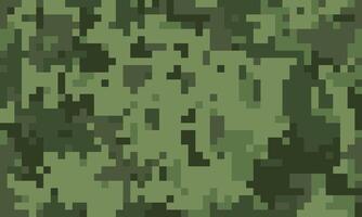 Abstract digital camouflage pattern. Perfect for backgrounds, textures, or militarythemed designs. The pixelated green tones create a sense of concealment and mystery. vector