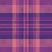 Production background plaid, trousers check pattern textile. Performance seamless texture fabric tartan in violet and red colors. vector